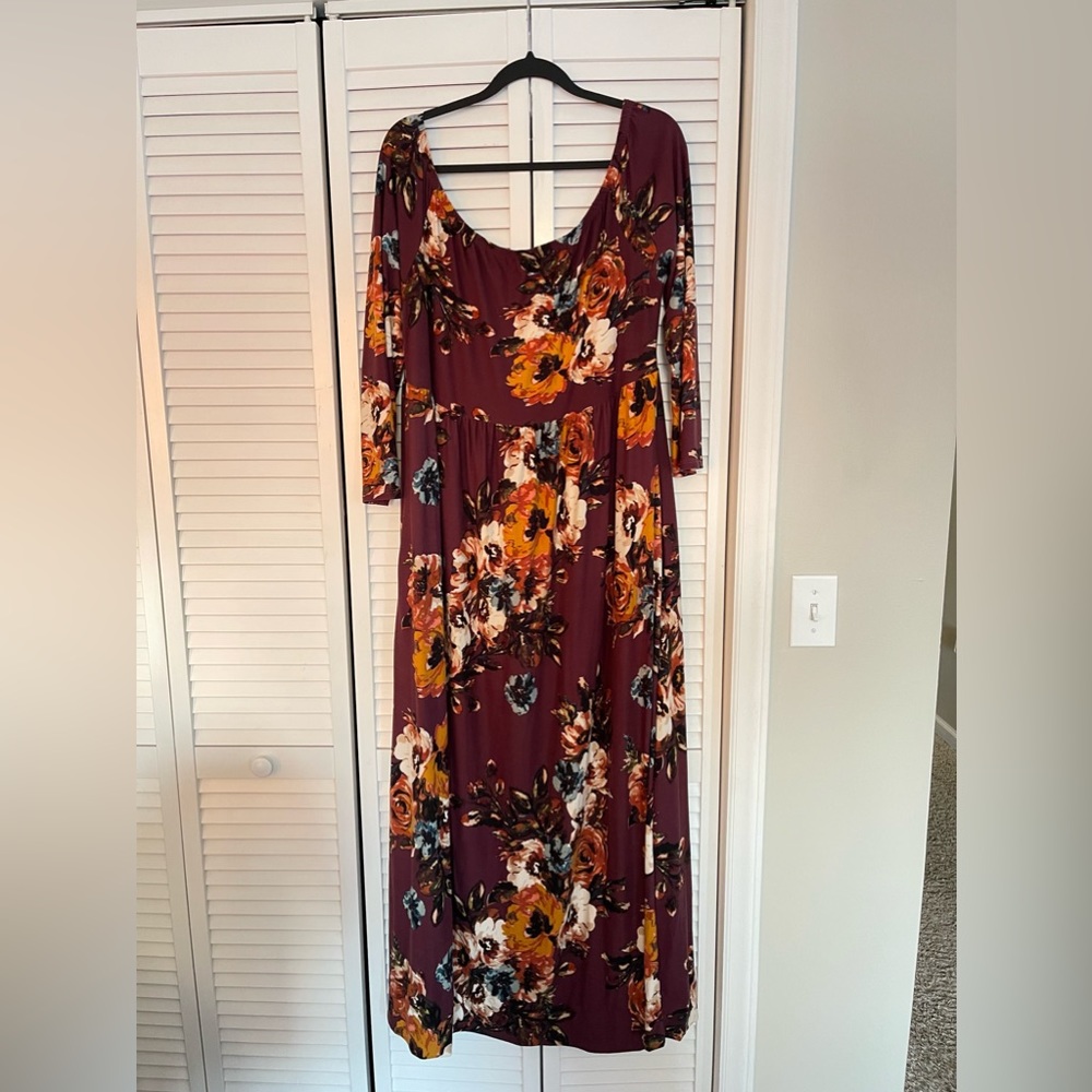 Chic Soul Floral Maxi Dress